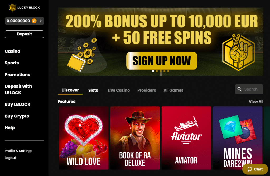 best uitbetalende online casino van Lucky Block