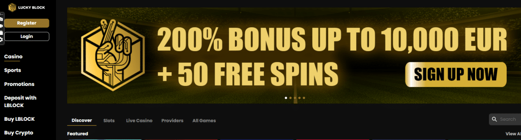 free spins lucky block